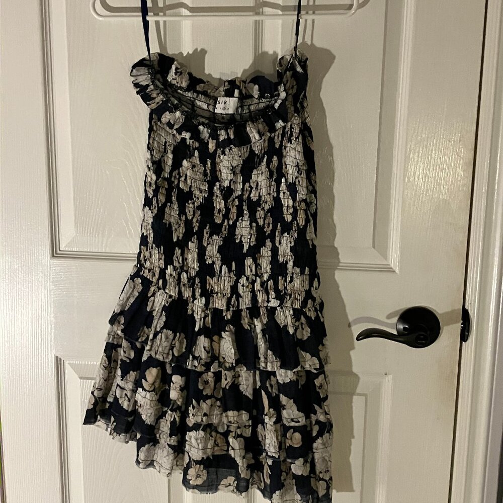 SIR the label One-Shoulder Floral Dress